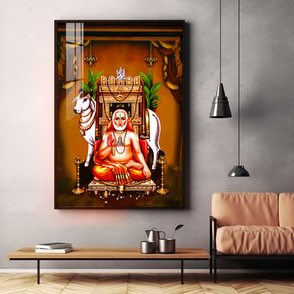 Sri Raghavendra Swamy Premium Acrylic Vertical Wall Art