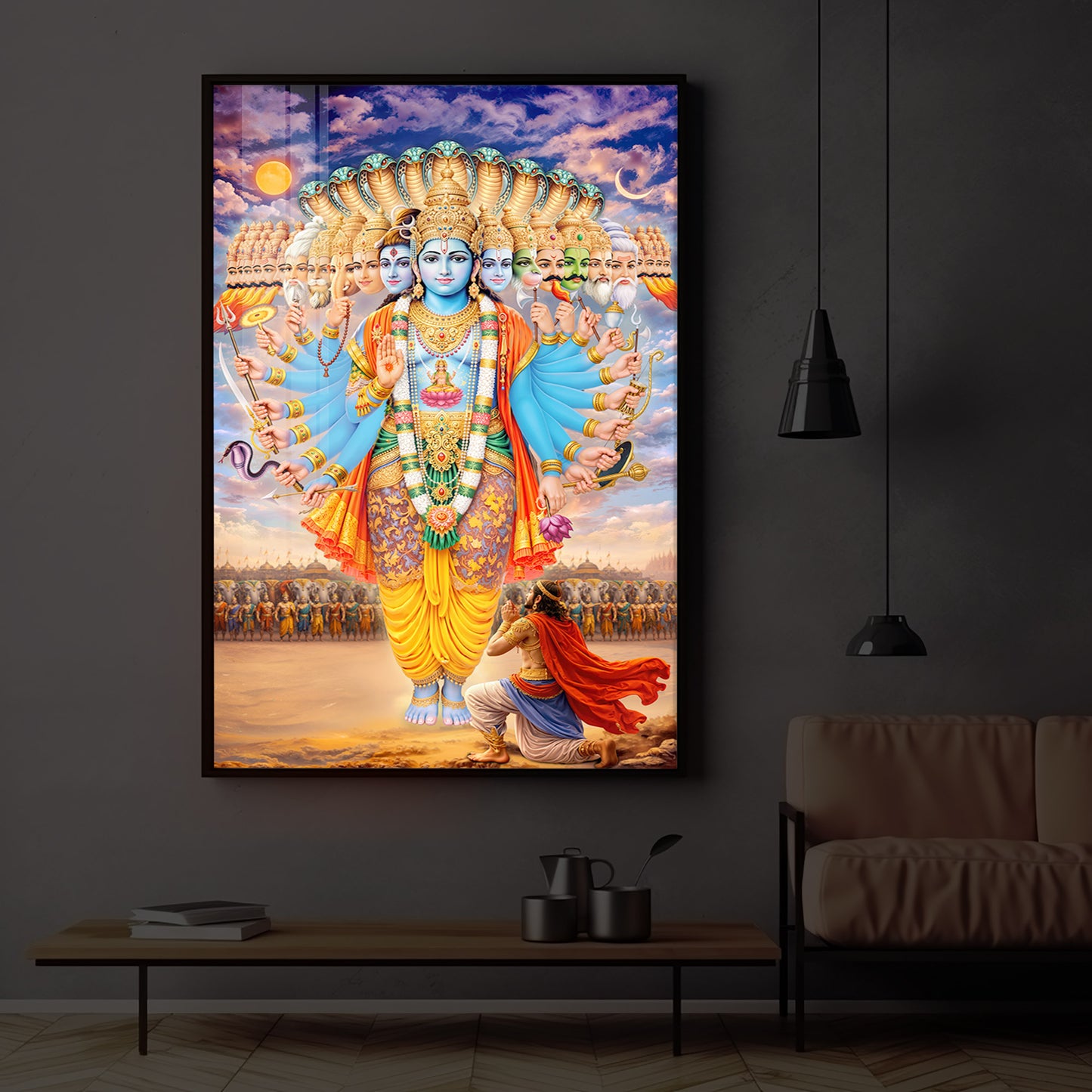 Lord Vishwaroop Modern Luxury Backlight Vertical Wall Art