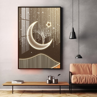 Half Moon Premium Acrylic Vertical Wall Art