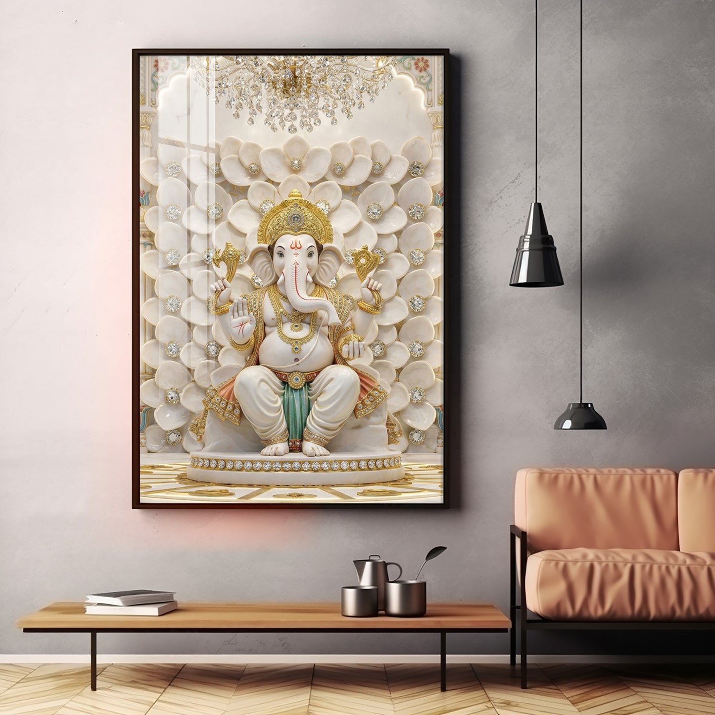 New Beginnings With Ganesh Ji Premium Acrylic Vertical Wall Art