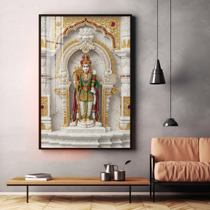 Lord Subramanya Premium Acrylic Vertical Wall Art