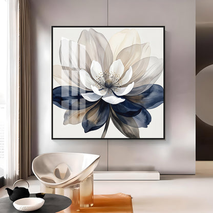 Whispering Petals Flower Premium Acrylic Square Wall Art