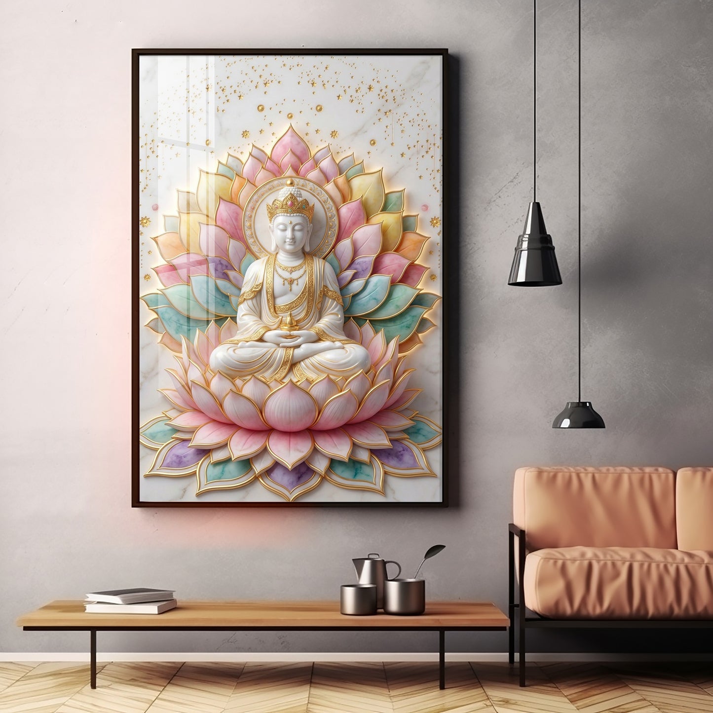 Gautama Buddha's Premium Acrylic Vertical Wall Art
