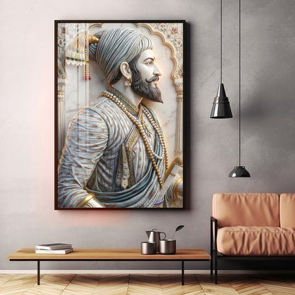 Raja Shivchatrapati Premium Acrylic Vertical Wall Art