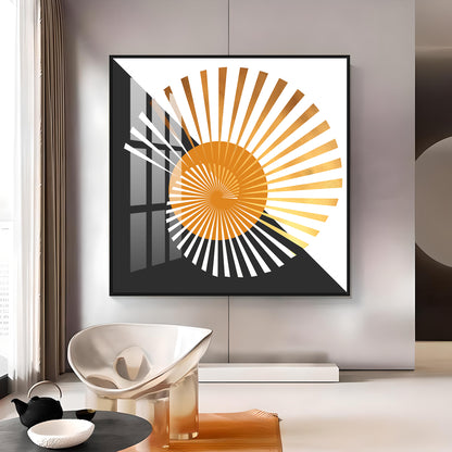 Spiral Or Sunburst Pattern Premium Acrylic Square Wall Art