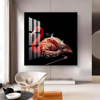 Flamingo Premium Acrylic Square Wall Art