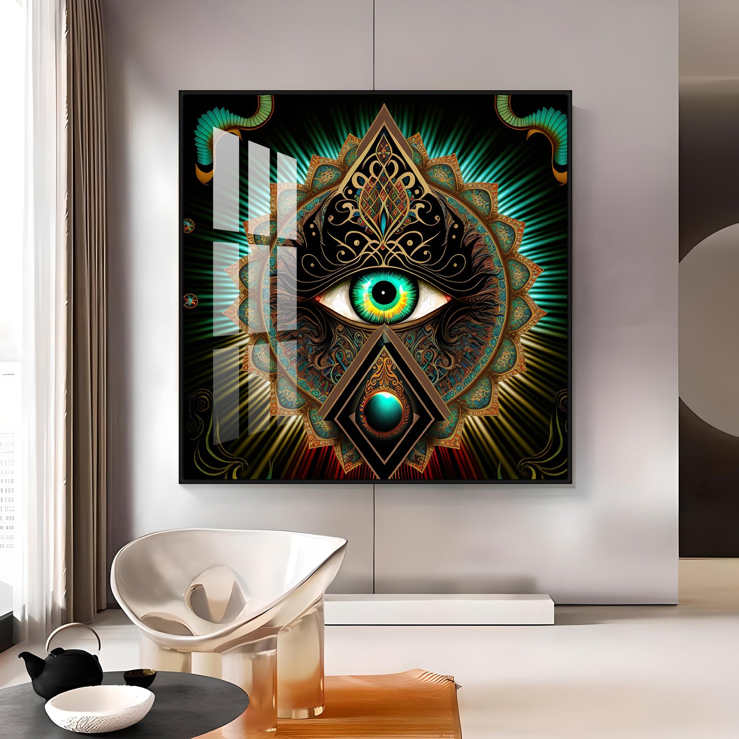 All-Seeing Eye Premium Acrylic Square Wall Art