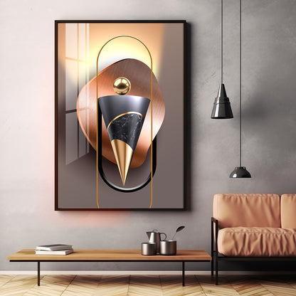 Visualization Of Geometric Premium Acrylic Vertical Wall Art