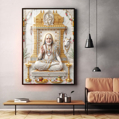Guru Raghavendra Swamy Ji Premium Acrylic Vertical Wall Art