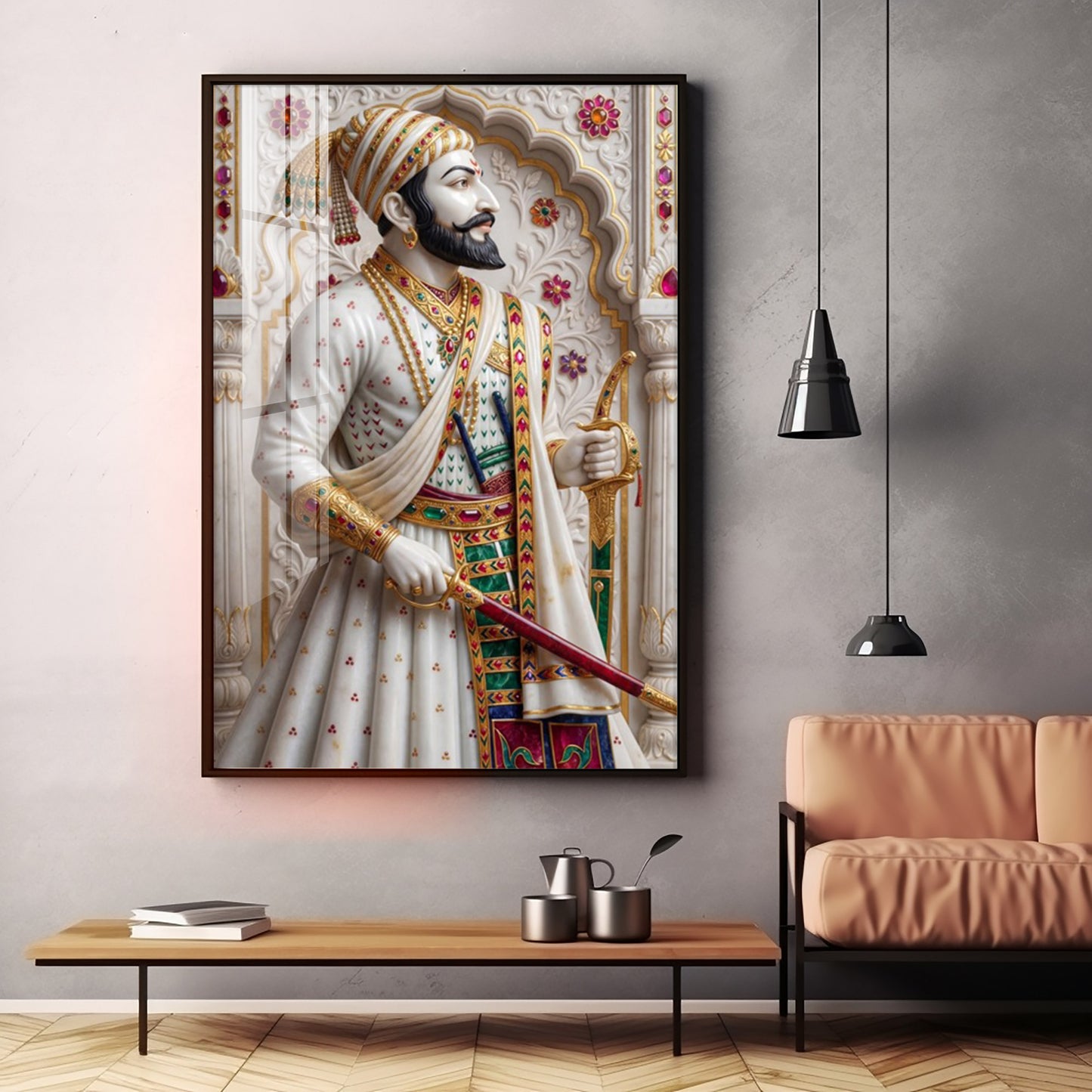 Royal Lagacy of Shivaji Maharaj Premium Acrylic Vertical Wall Art