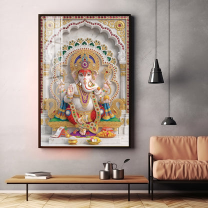 Mangal Murti Ganesh Ji Premium Acrylic Vertical Wall Art