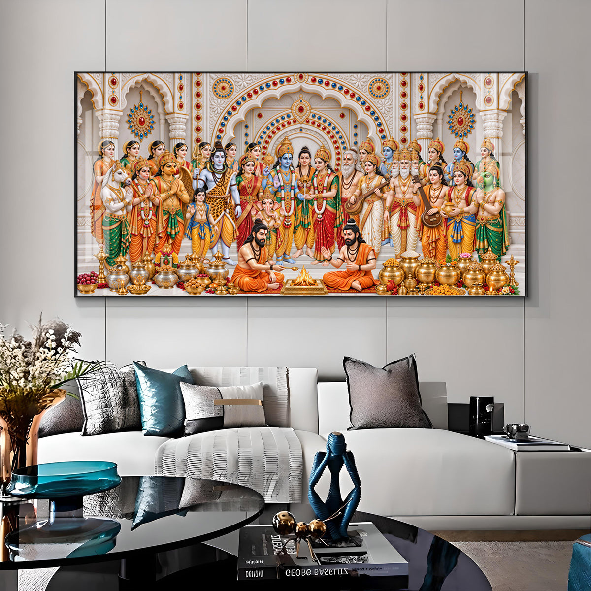 Divine Srinivasa Kalyanam Premium Acrylic Horizontal Wall Art