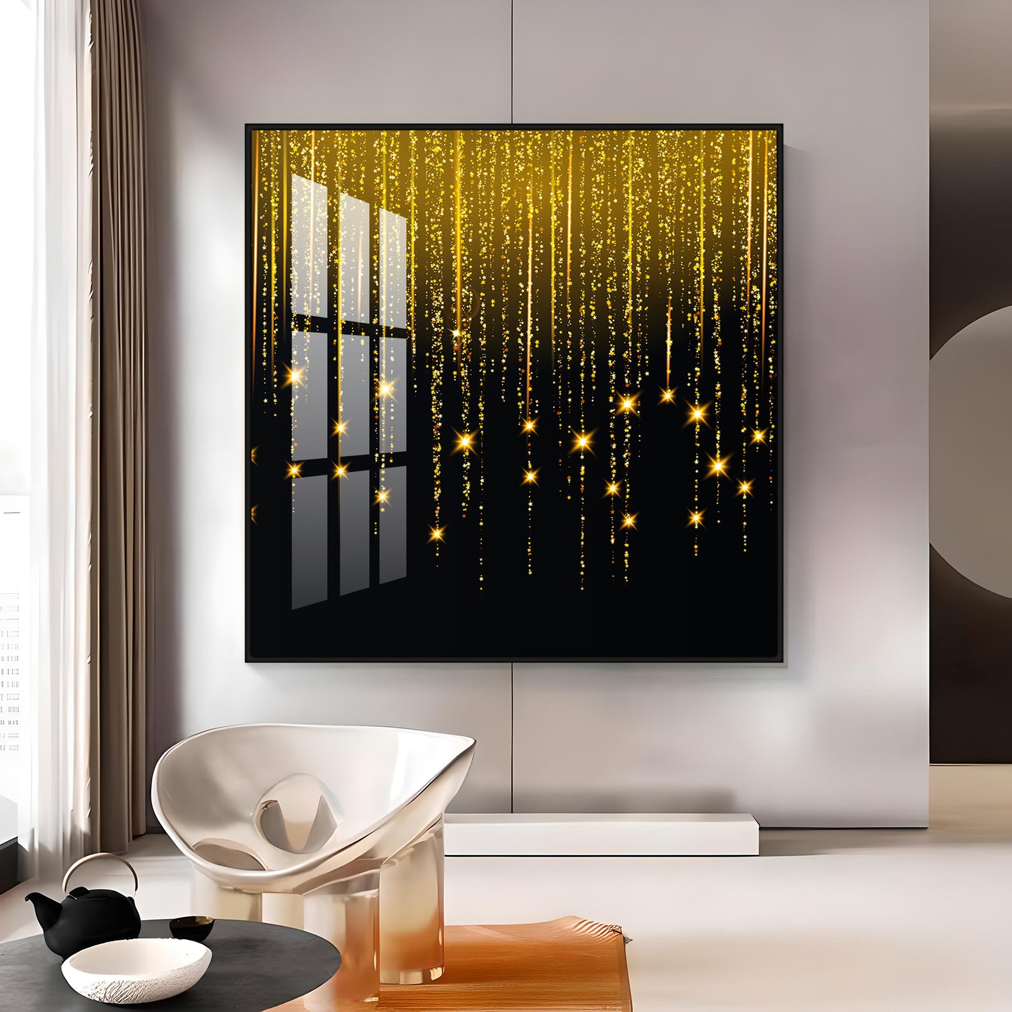 Gold Star Premium Acrylic Square Wall Art
