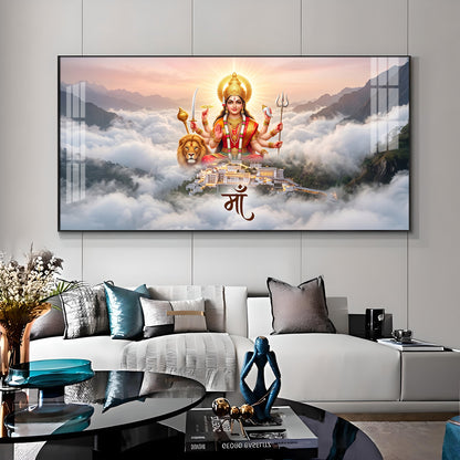Goddess Vaishno Devi Temple Premium Acrylic Horizontal Wall Art