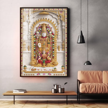 Lord Venkateswara Bala ji Premium Acrylic Vertical Wall Art
