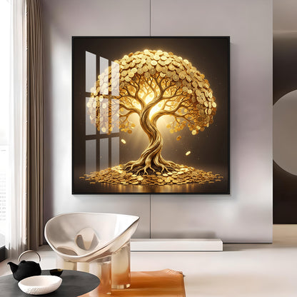 The Eternal Tree Kalpavriksha Premium Acrylic Square Wall Art