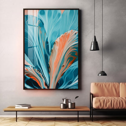 Vibrant Bloom Fusion Premium Acrylic Vertical Wall Art