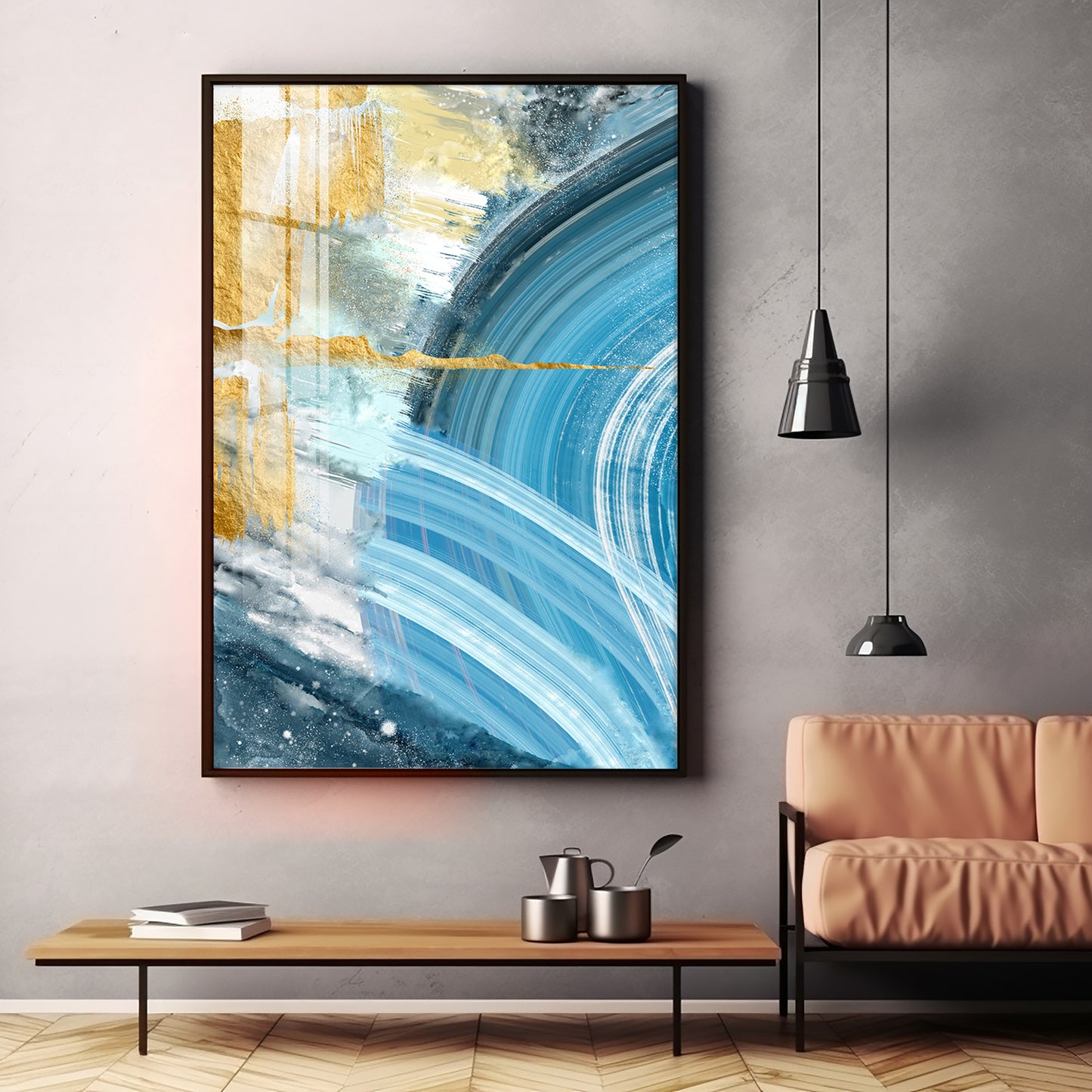 Celestial Wave Premium Acrylic Vertical Wall Art