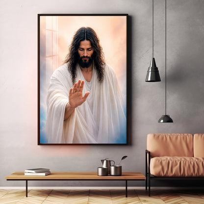 Depicting Jesus Christ Premium Acrylic Vertical Wall Art