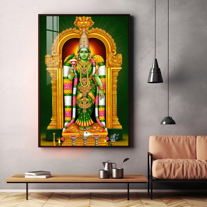 Shri Meenakshi Amma Premium Acrylic Vertical Wall Art