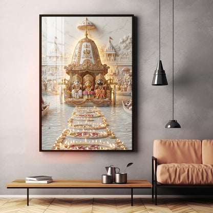 Hindu Deities Lord Jagannath Premium Acrylic Vertical Wall Art