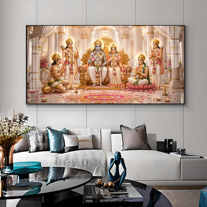 Lord Ram Darbar Premium Acrylic Horizontal Wall Art