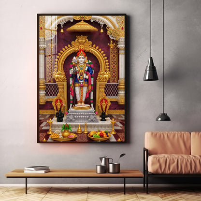 Palani Raja Lord Murugan Premium Acrylic Vertical Wall Art