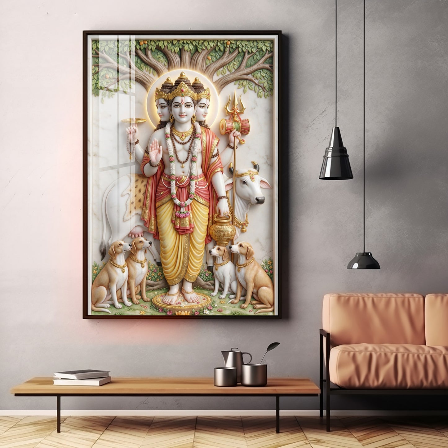Adi-Guru Dattatreya Premium Acrylic Vertical Wall Art