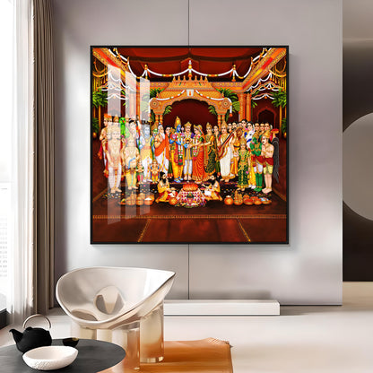 Srinivasa Kalyanam Premium Acrylic Square Wall Art