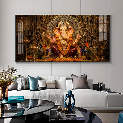 Lord Ganpati Ji Premium Acrylic Horizontal Wall Art