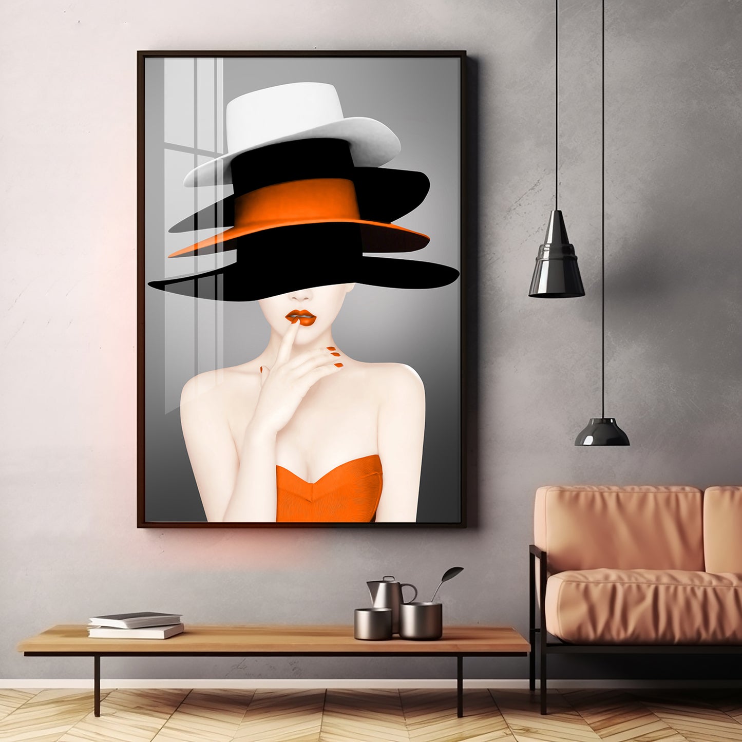 Modern Girl Classy Look Premium Acrylic Vertical Wall Art