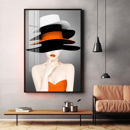 Modern Girl Classy Look Premium Acrylic Vertical Wall Art