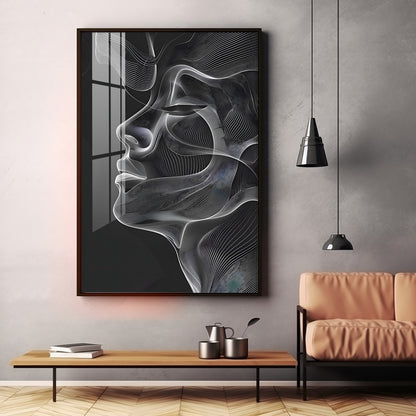 Black & White Beauty Premium Acrylic Vertical Wall Art