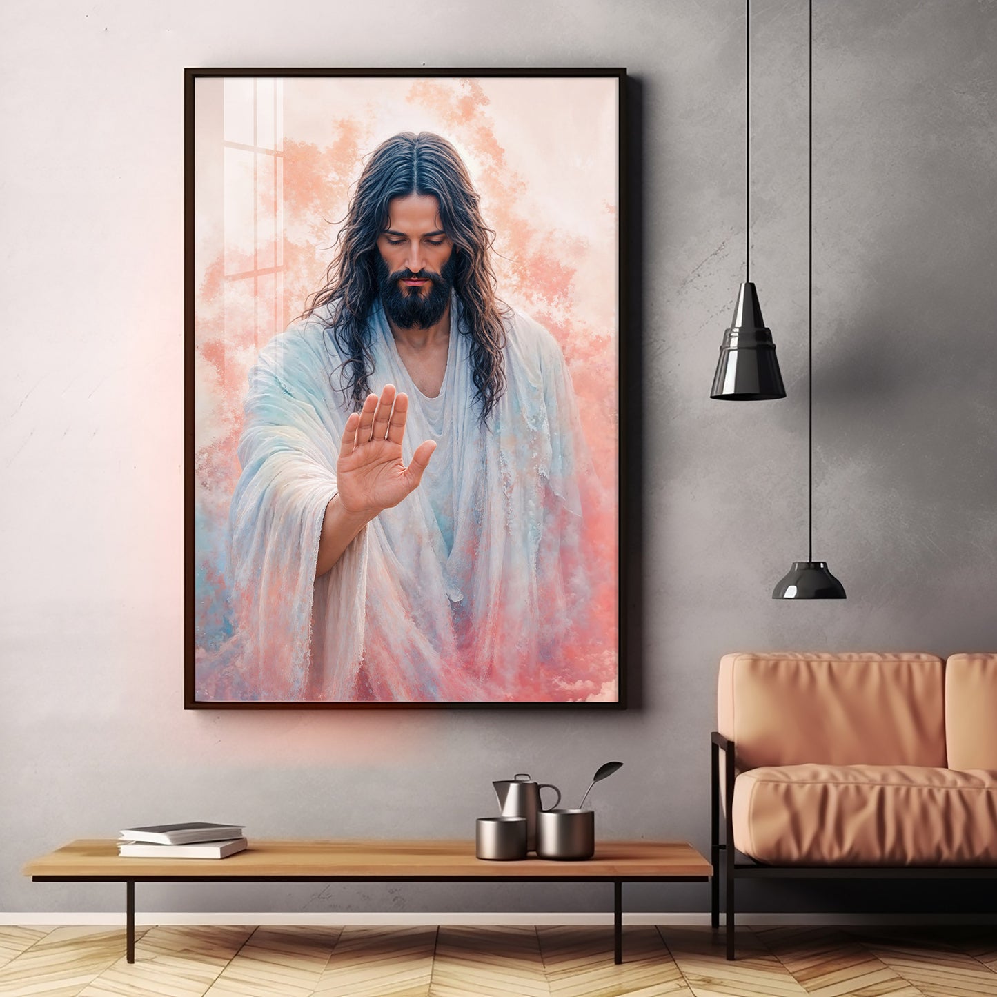 Jesus Christ Blessing Hand Premium Acrylic Wall Art