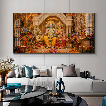 God Siya Ram With Sankatmochan Premium Acrylic Horizontal Wall Art