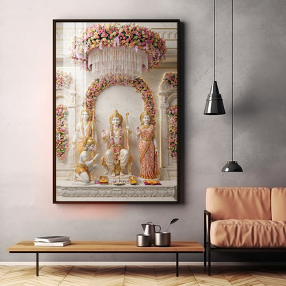 Jai Shri Ram Darbar Premium Acrylic Vertical Wall Art
