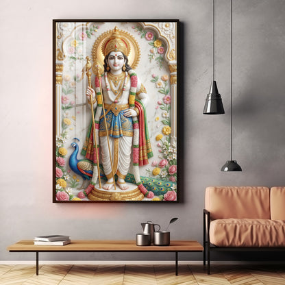 Murugan Premium Acrylic Vertical Wall Art