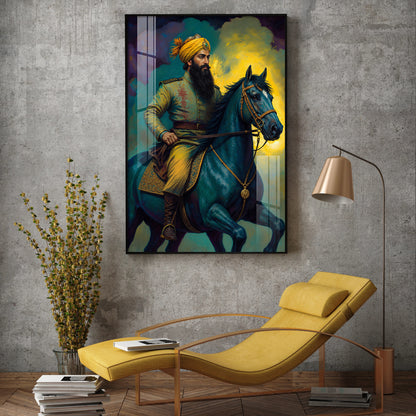 Sikh Warrior Premium Acrylic Vertical Wall Art