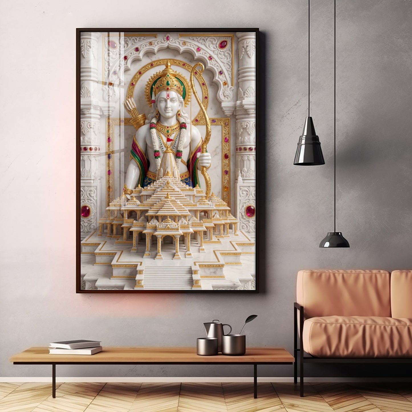 Lord Ram Ji Premium Acrylic Vertical Wall Art