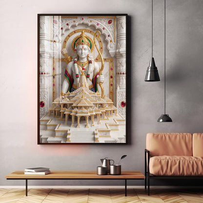Lord Ram Ji Premium Acrylic Vertical Wall Art
