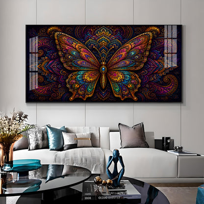 Mandala Butterfly Premium Acrylic Horizontal Wall Art