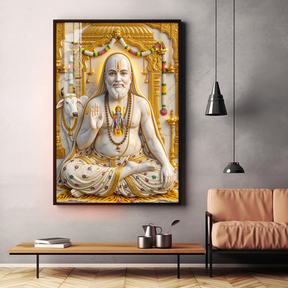 Sri Guru Raghavendra Swamy Premium Acrylic Vertical Wall Art