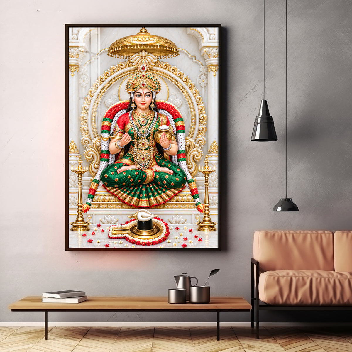 Annapurna With Shivling Premium Acrylic Vertical Wall Art