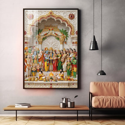 Jay Shri Ram Darbar Premium Acrylic Vertical Wall Art