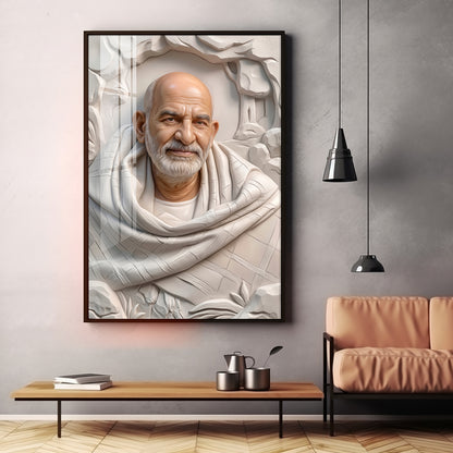Neem Karoli Baba Ji Premium Acrylic Vertical Wall Art