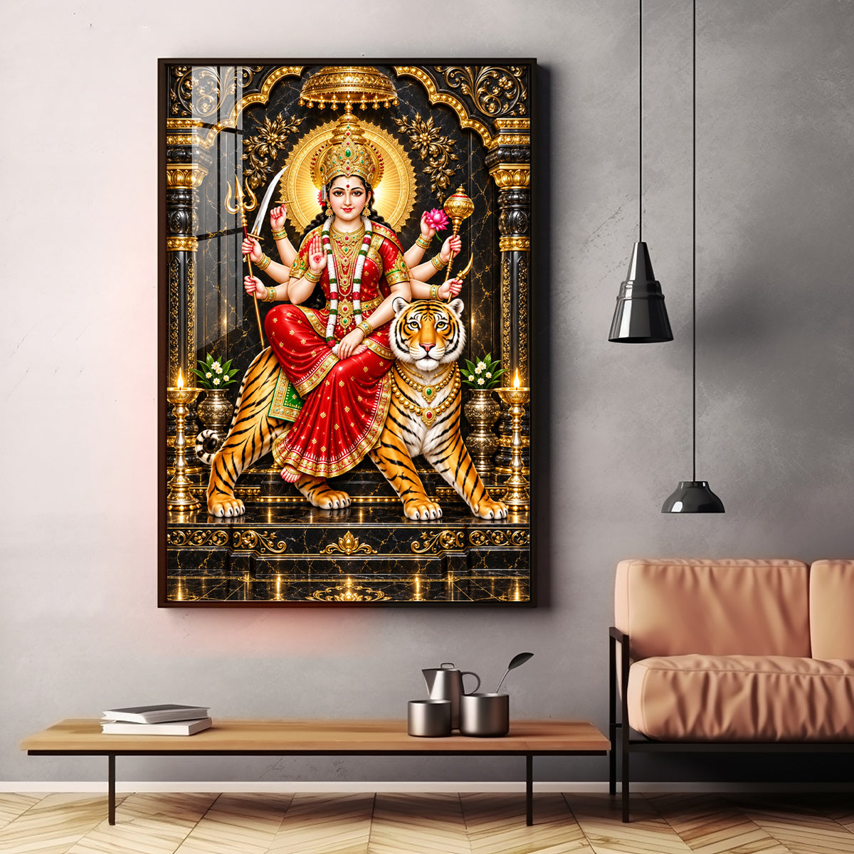 Divine Maa Ambe Premium Acrylic Vertical Wall Art
