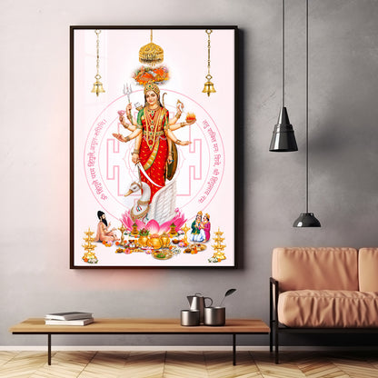 Shree Hinglaj Mataji Premium Acrylic Vertical Wall Art