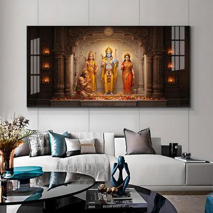 Lord Rama, Devi Sita, Lakshmana, Hanuman Ji Premium Acrylic Horizontal Wall Art
