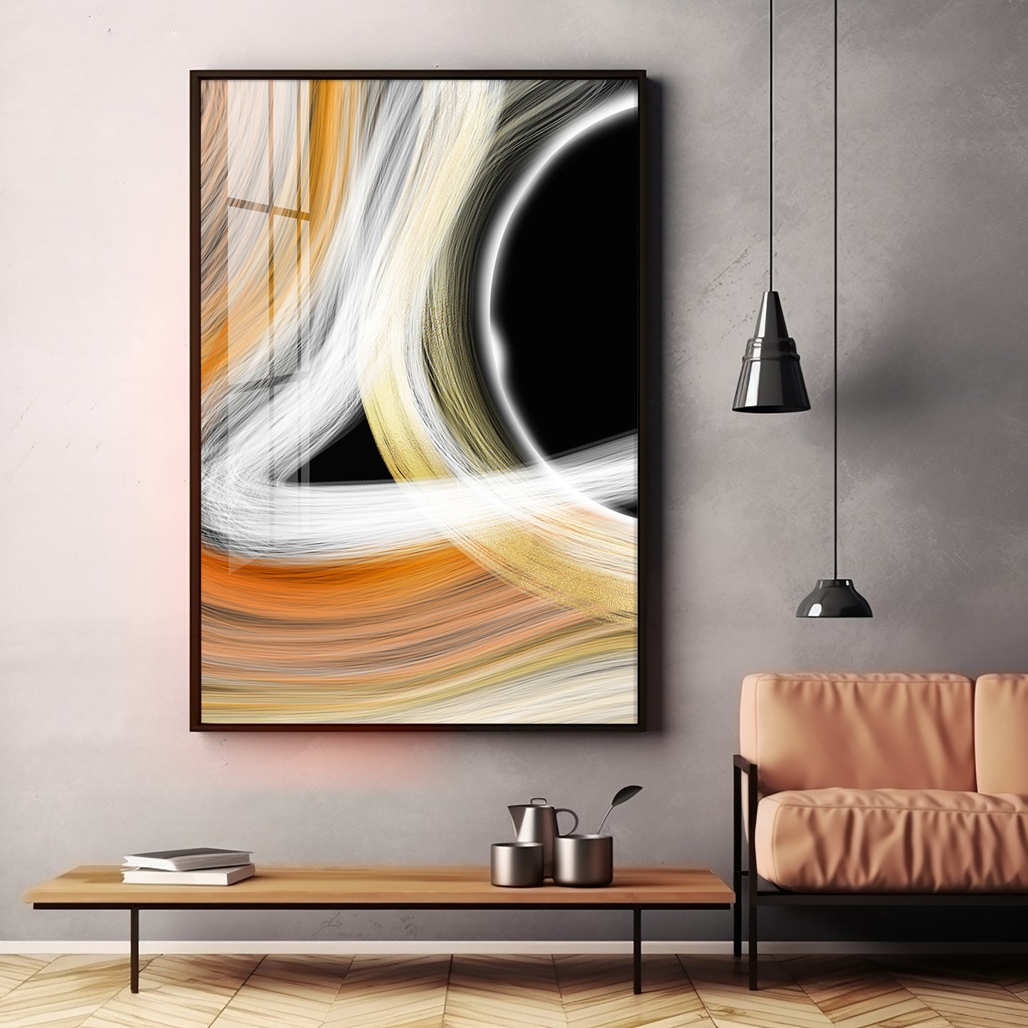Vibrant Harmony Premium Acrylic Vertical Wall Art