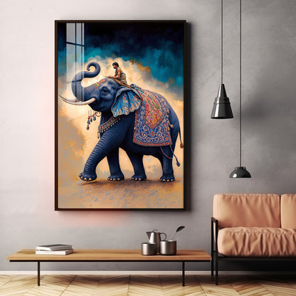 Decorated Asian Elephant Premium Acrylic Wall Art